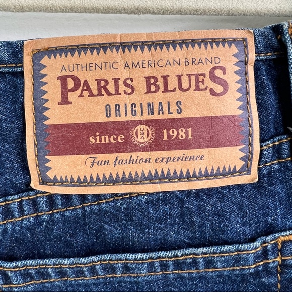 Vintage Y2K high waisted jeans skirt below knee front slit dark denim Sz3 - Picture 4 of 14